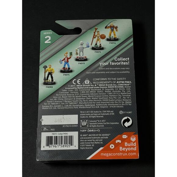 Star Trek Mega Construx Commander Spock Figure Series 2, We Ship Daily Mon-Sat - Picture 3 of 4